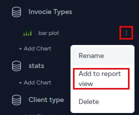 Add to Report Example