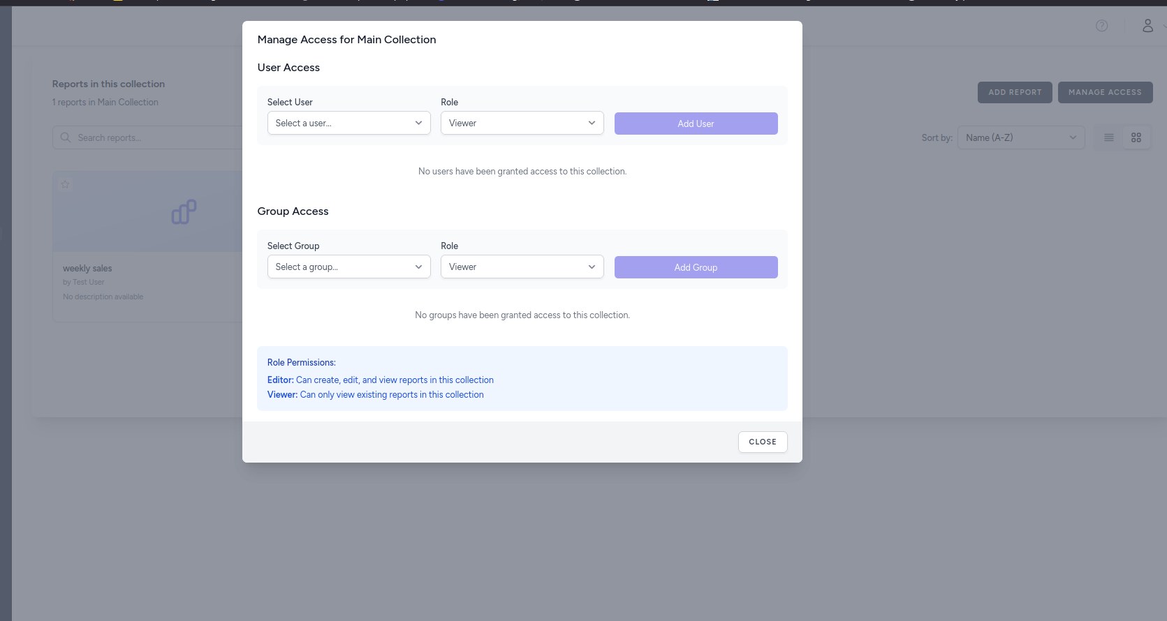 Collection Access Management