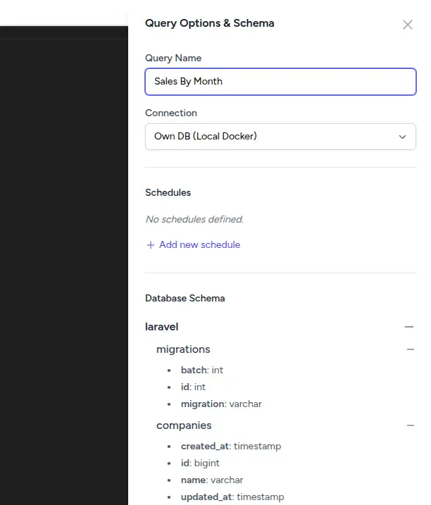 Options Drawer Interface
