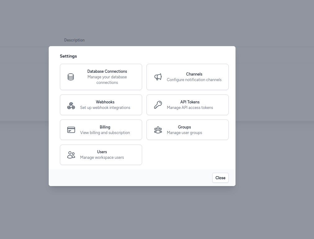 Settings Modal