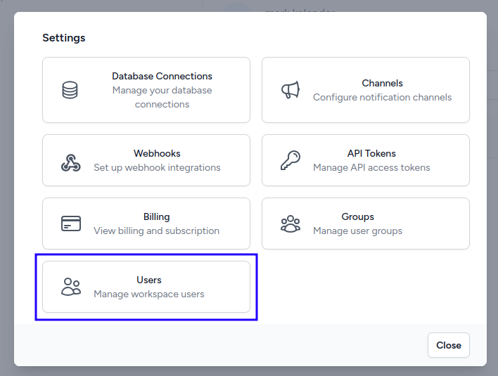 Workspace Settings Panel